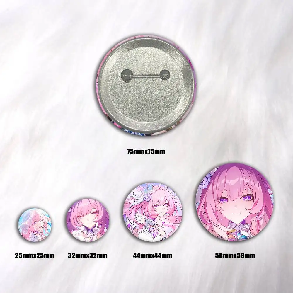 Honkai Star Rail Cyrene 75x75 25x25 Mm Cartoon Round Brooches On Backpack Shirt Accessories Jewelry Badge Gift For Friends