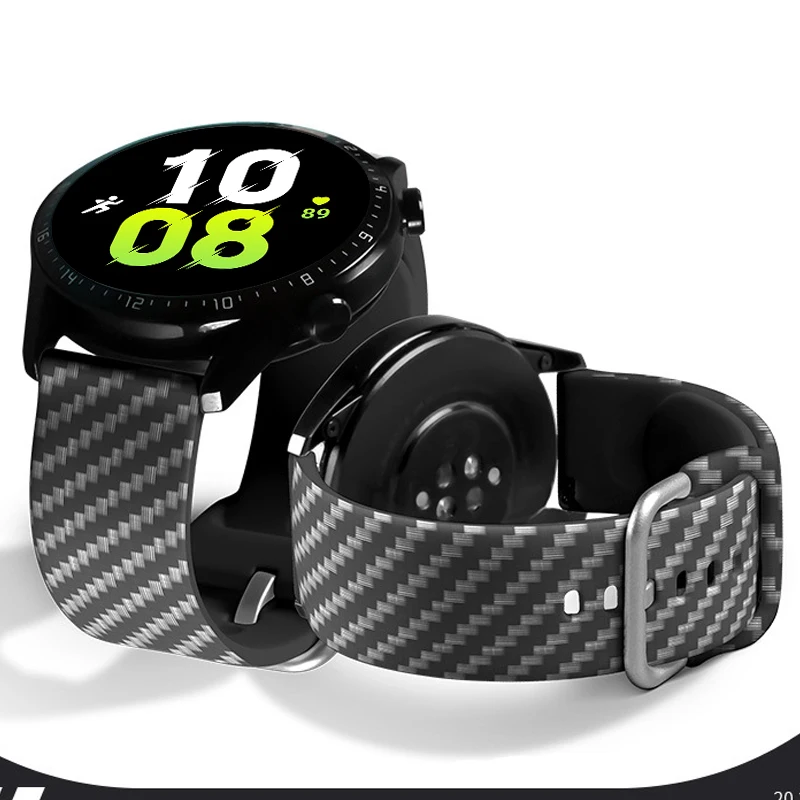 

Carbon Fiber Band For Samsung Galaxy Watch 5/4/Classic/46mm/42mm/44mm/40mm/3/45mm/41mm/Active 2 5 pro 20mm 22mm Silicone Strap