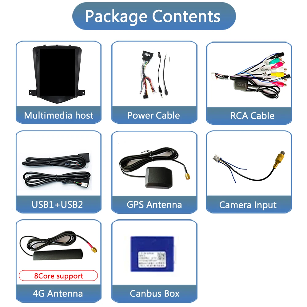 مشغل فيديو للسيارة مقاس 9.7 بوصة لسيارة شيفروليه كروز 2008-2013 نظام تحديد المواقع المدمج في Dsp Carplay شاشة أندرويد وحدة رأس راديو السيارة #4
