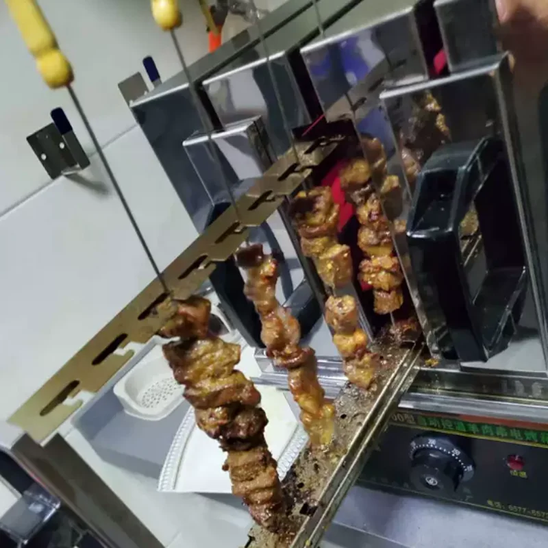 Automatic Making Machine Skewer Chicken Doner Maker Gas Stick Electric Grill Vertical Meat Roasting Kebab Machine