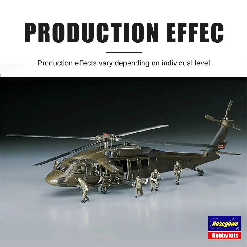 Hasegawa Assembled Aircraft Model Kit 00433 American UH-60A Black Hawk Helicopter 1/72