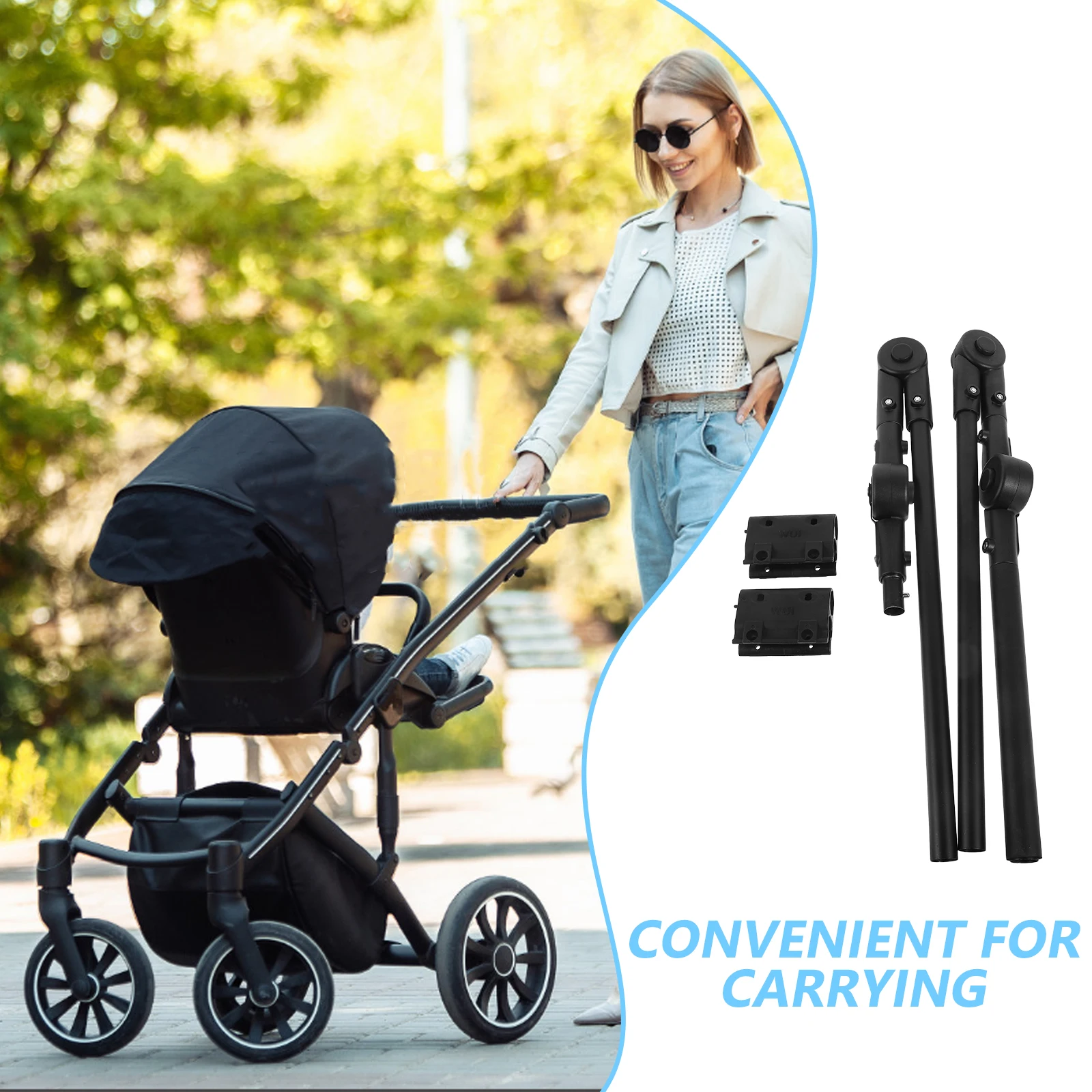 

1 set 1 Set Folding Wagon Push Replacement For Cart Camping Wagon Handle Detachable Portable Trolley Handle Outdoor Picnic Cart