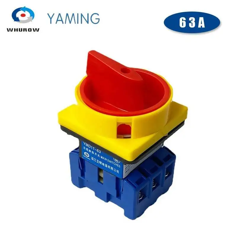 YMD11-63A 아이솔레이터 스위치, 메인 로터리 선택 패드 잠금, 온 오프 전원 제어 회로, 모터 실버 접점 교체, LW30, 3 P, 4P