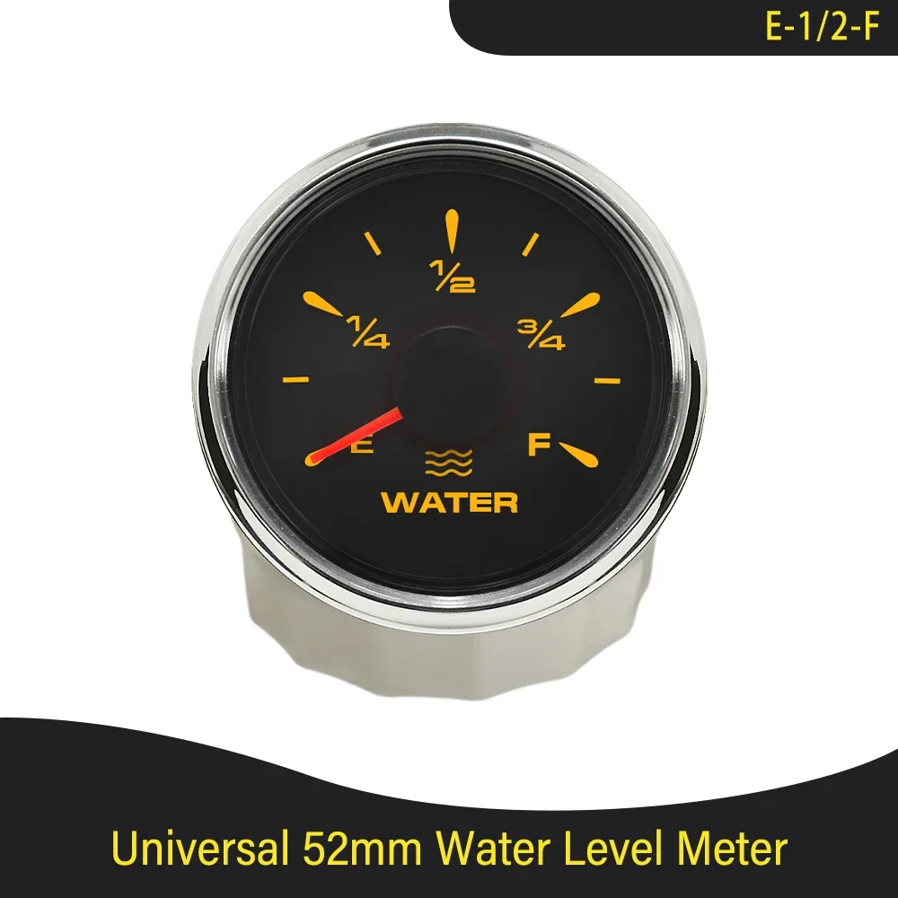 0-190ohm 240-33ohm Signal Adjustable 52mm Water Level Gauge Waterproof with 8 Colors Backlights Fit Car Motorcycle Boat 9-32V