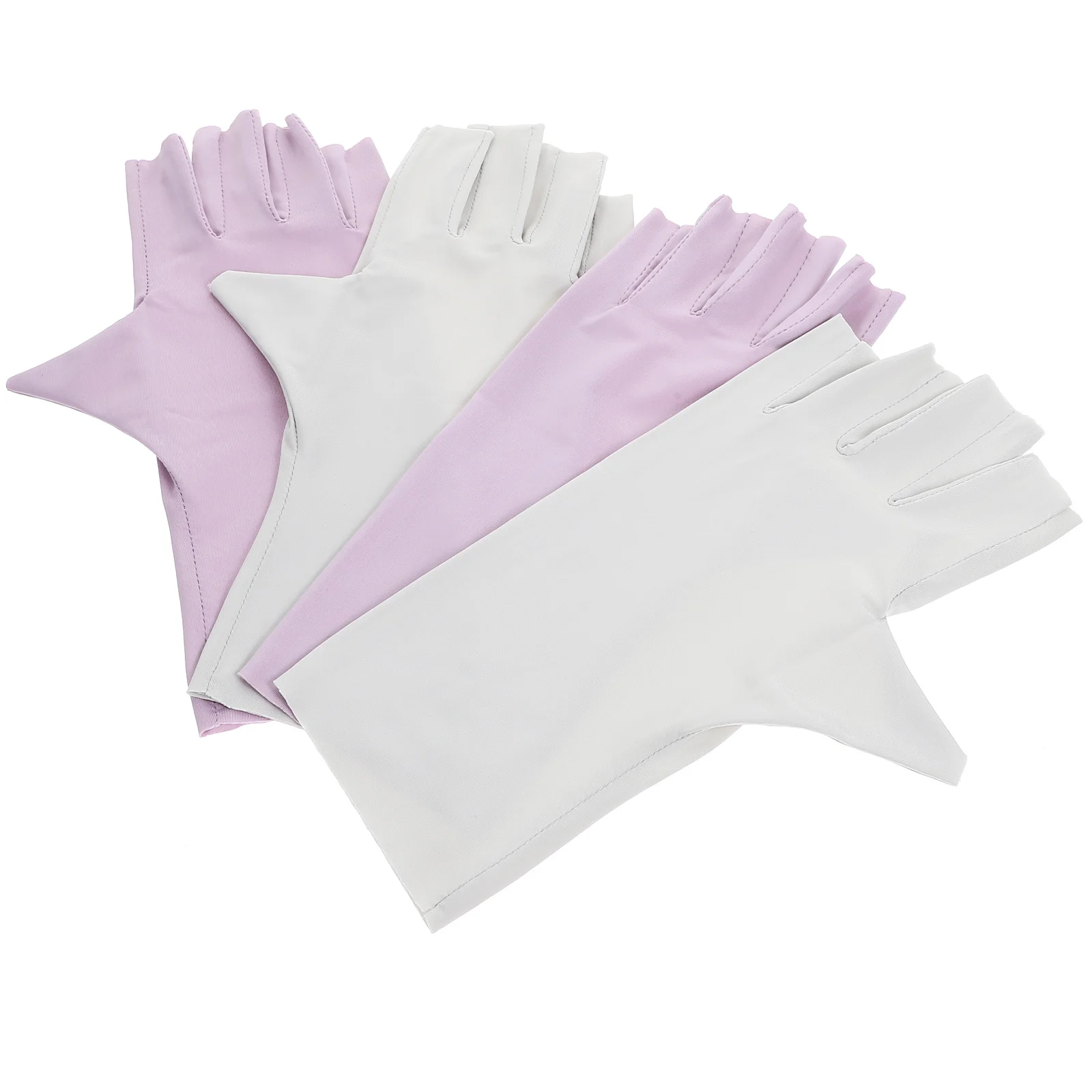 

2 Pairs Fingerless Gloves for Women Uv Manicures Without Fingertips Protective Driving
