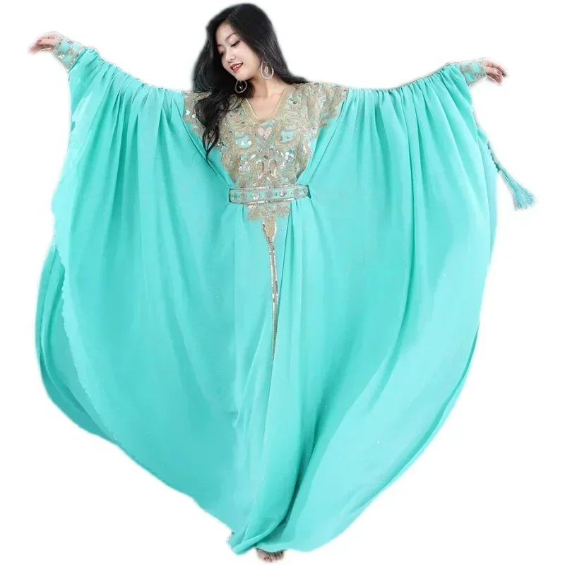 belly dance perforamnce costume dress Persian Gulf hair flick khaleegy haligi robe competition stage clothes