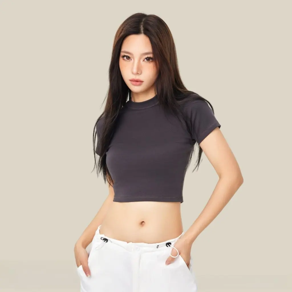

Women's Slim Fit Raglan Sleeve T-shirt 250G Niche Short Spice Girls Design Spring/Summer Fashion European American Style