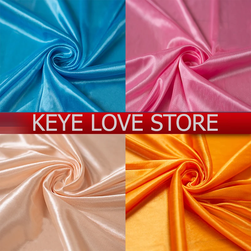 1.5MX5M Ice Silk Fabric Mulberry Multicolor Plain Dyed Super Smooth Wedding DIY Dress Clothing Party Backdrop Curtain Decoration