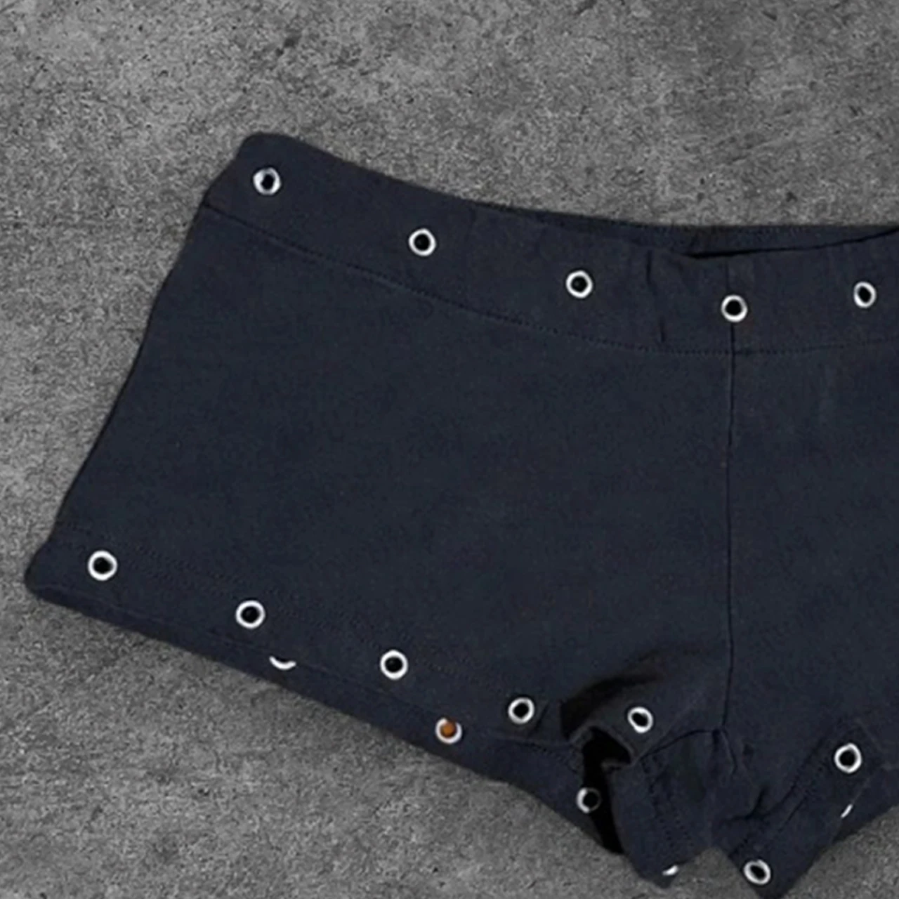 Black casual fashion gun print Y2K sexy slim fit versatile low waist Gothic hip-hop street men's and women's fashion emo Girl
