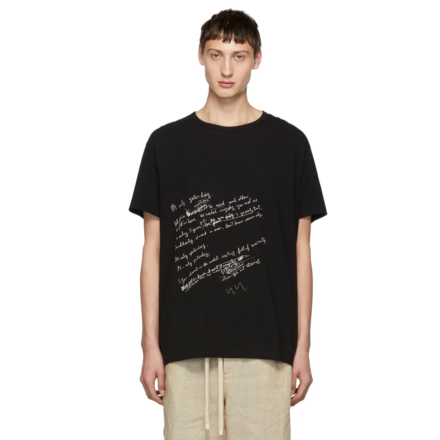 

YOJI OOAK PRINT JERSEY T-SHIRT Short sleeve T-shirt loose casual day mix and match