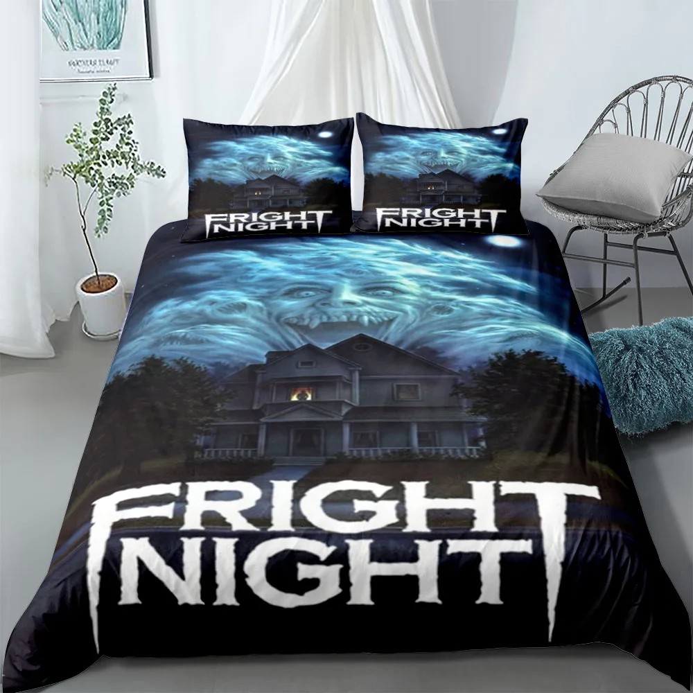 

Fright Night Horror Duvet Cover Set EU Single Double King US Twin Full Queen Size Bedclothes