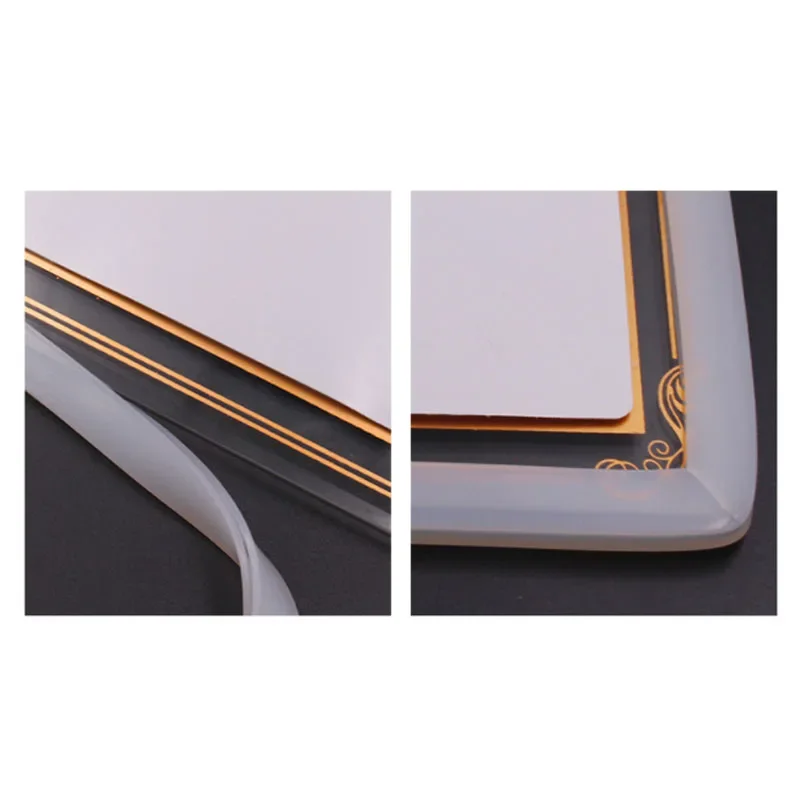 Translucent Rubber Edge Strip U Channel, Rubber Seal Strip, Metal Sharp Edge Protector, Glass Table Edging Door Edge Guard Strip