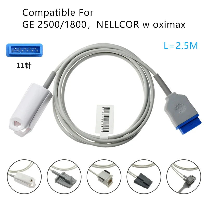 مستشعر spo2 لتشبع الأكسجين في الدم على شكل حرف V لشاشة GE Dash2000 Dash4000 GE-OHMEDA tuffsat Trusat