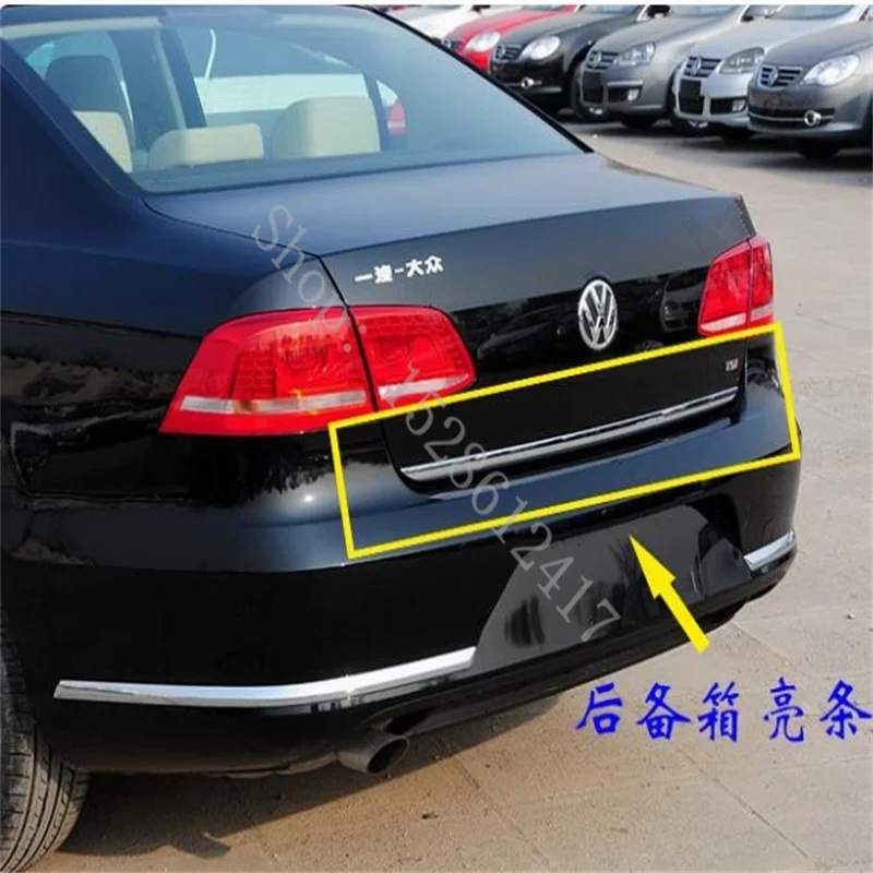 

For VW Passat B7 2012~2016 Rear Trunk Boot Tailgate Door Tail Gate Cover Trim Molding Lid Bezel Garnish Strip Car Accessories