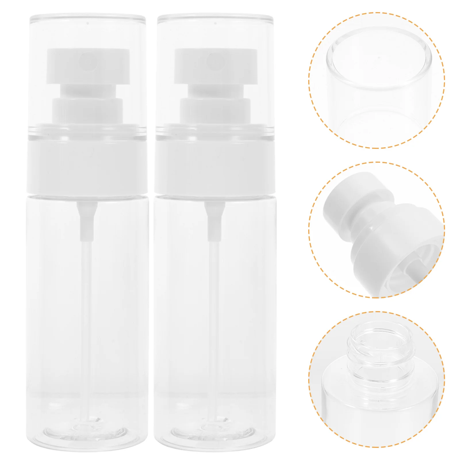 Ensemble de petites bouteilles de pulvérisation, 5 pièces, pulvérisateur de brume rechargeable de taille de voyage pour le visage, Toner pour cheveux, récipient liquide en plastique Portable
