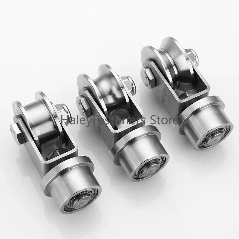 2inch 304 stainless steel V/U groove universal wheel, sliding gate rollers, universal wheels, ground rail rollers,door wheel.