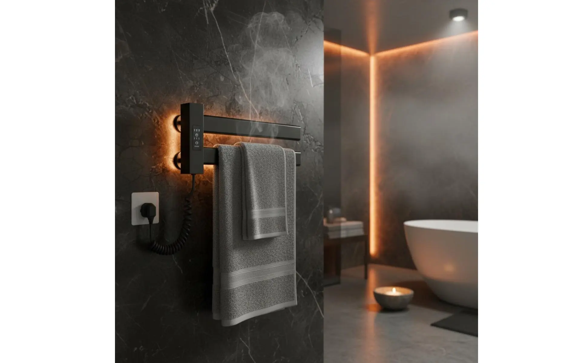 Smart Towel Heating Rack Quick Drying Electric Towel Warmer Bathroom Heater Timer Function Home Appliance IPX5 Waterproof Smart Towel Heating Rack Quick Drying Electric Towel Warmer Bathroom Heater Timer Function Home Appliance IPX5 Waterproof