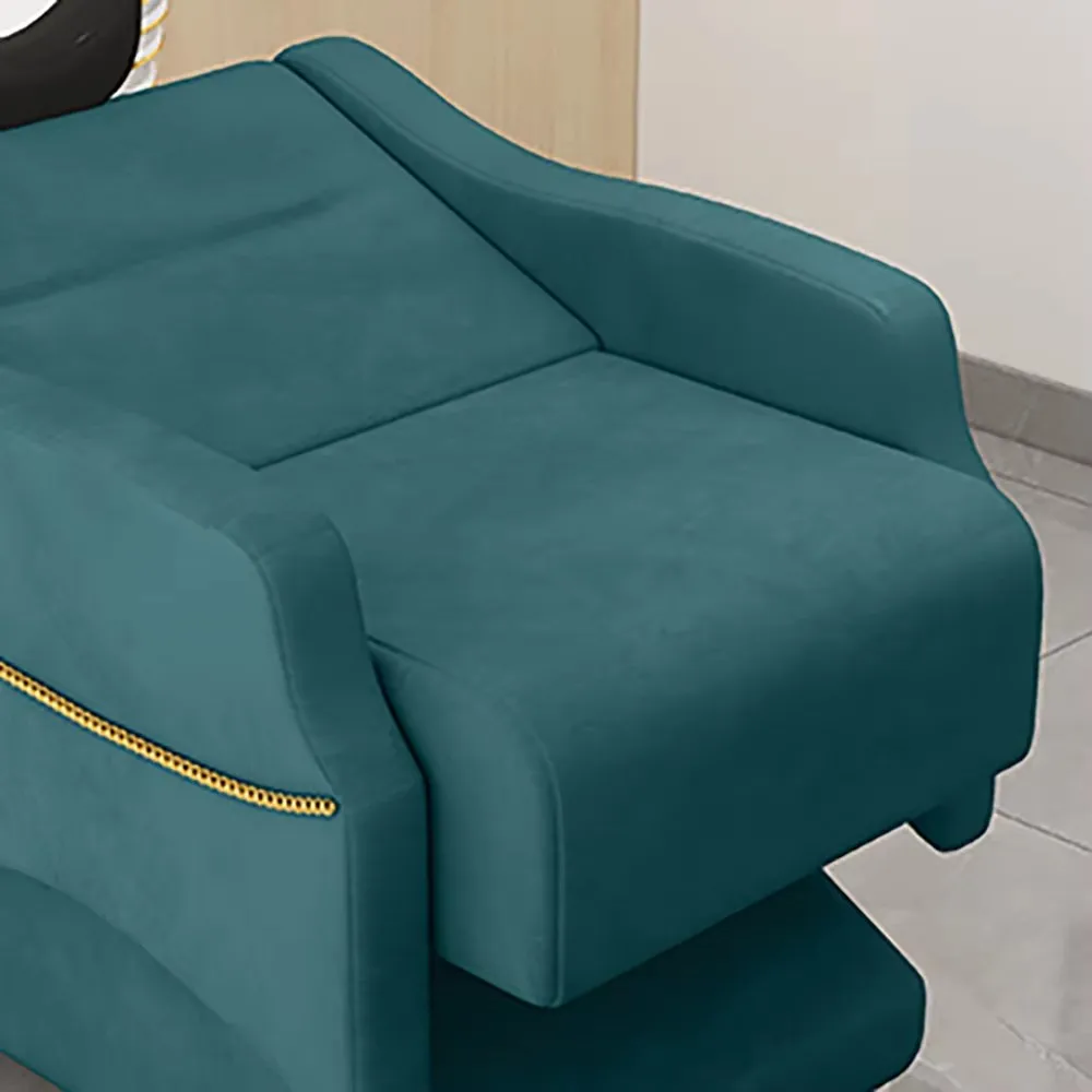 เตียงนวดสุดหรู ทันสมัย สะดวกสบาย พร้อมแชมพูสระผมสูตรพิเศษ เก้าอี้เอนหลังแบบเรียบง่าย สำหรับร้านเสริมสวย