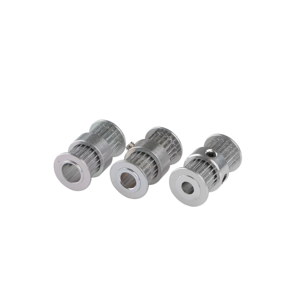 2GT Dual Head Integrated Synchronous Wheel Pulley 3D Printer Accessory with 20 Gear GT2 Synchronous Belt Pulley Tool Accessory