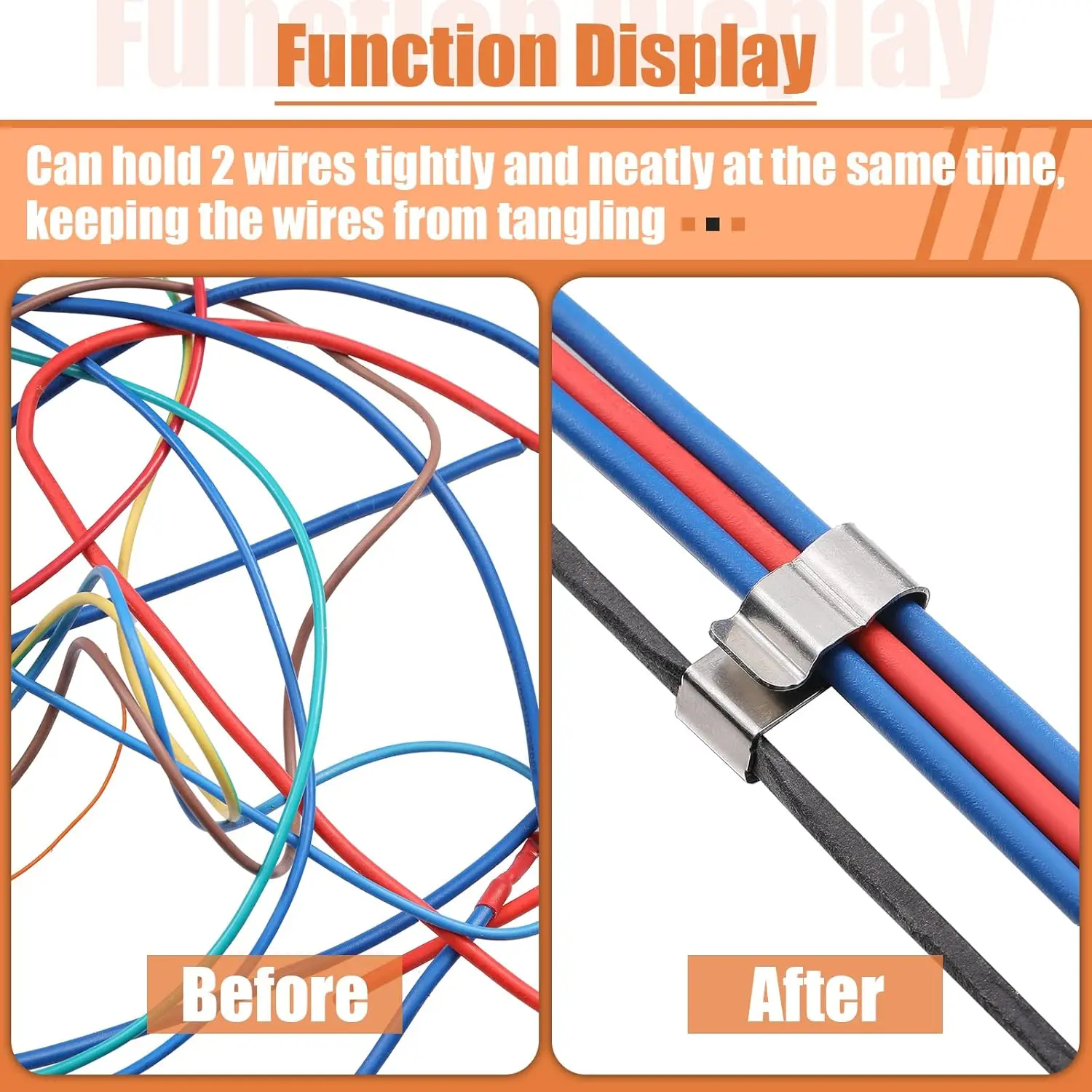 50Pcs Solar Panel Wire Clip For 2x6mm Stainless Steel Cable Trailer Photovoltaic Clamps Clip Organizer For PV Wiring Boat view 5