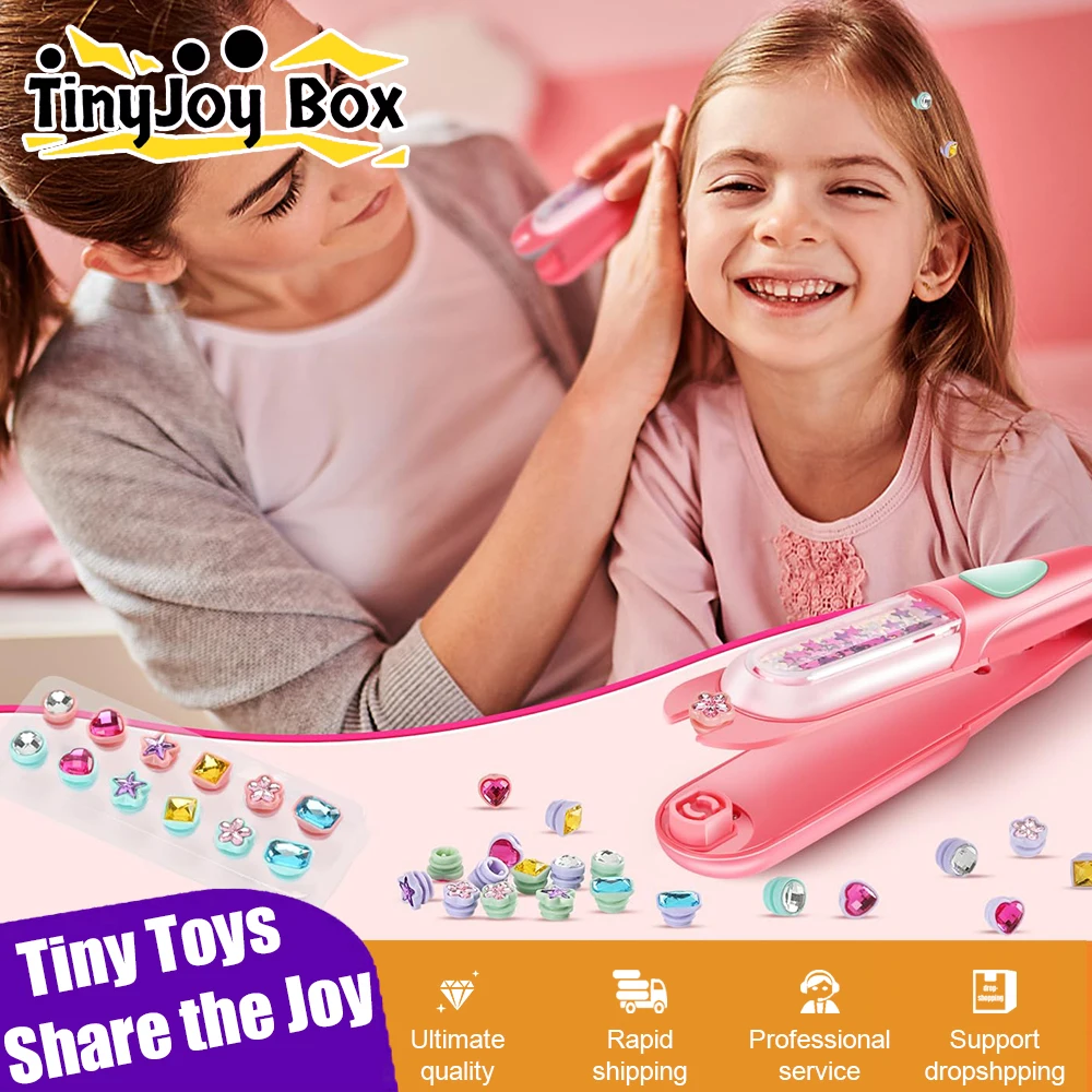 

Hair Gem Bling Hair Jewels Diamonds for Girls Beauty Fashion Toy Interactive Dress up Kid Glitter Headwear Hair Accessories Gift