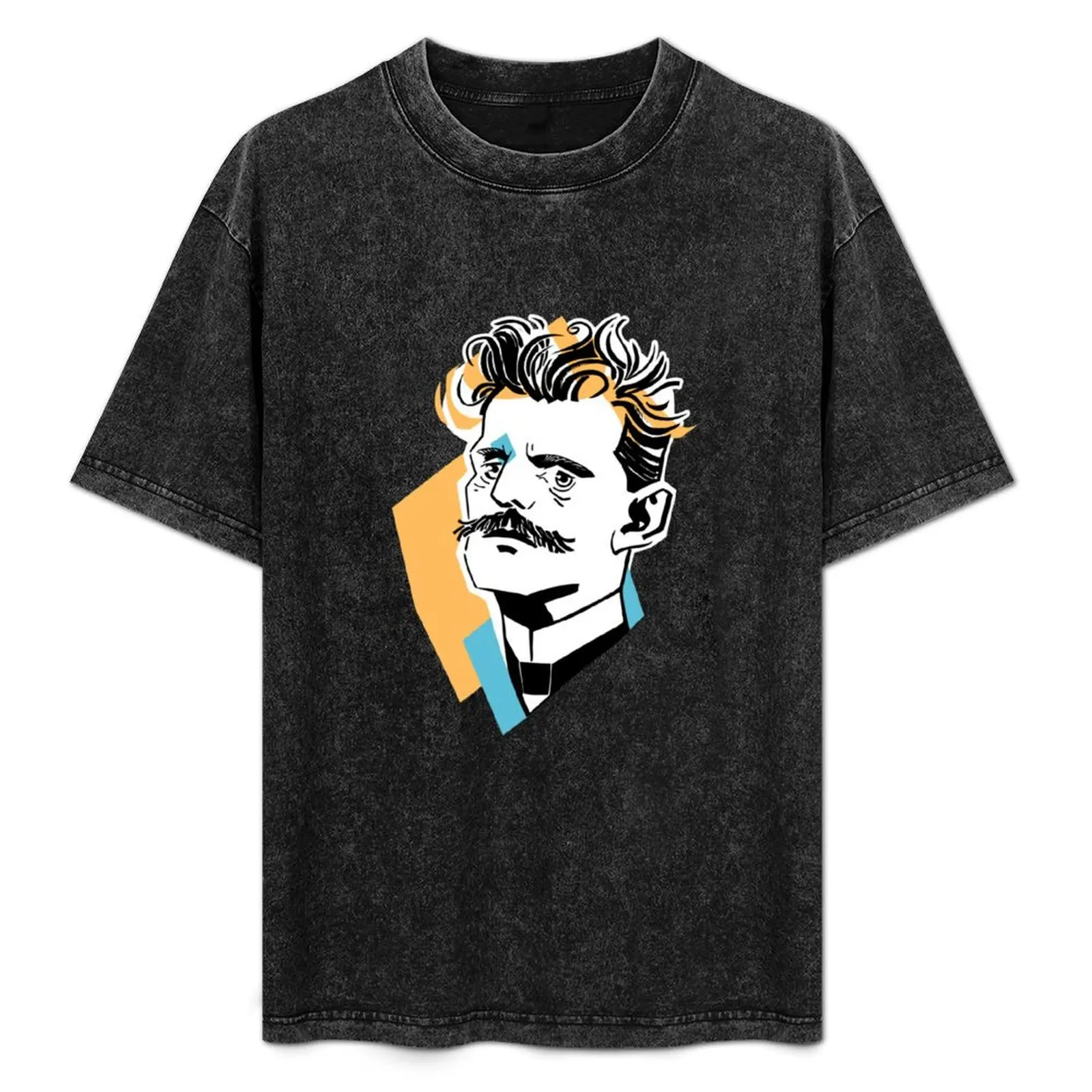 Camiseta Jean Sibelius sin planchar, informal, de manga corta