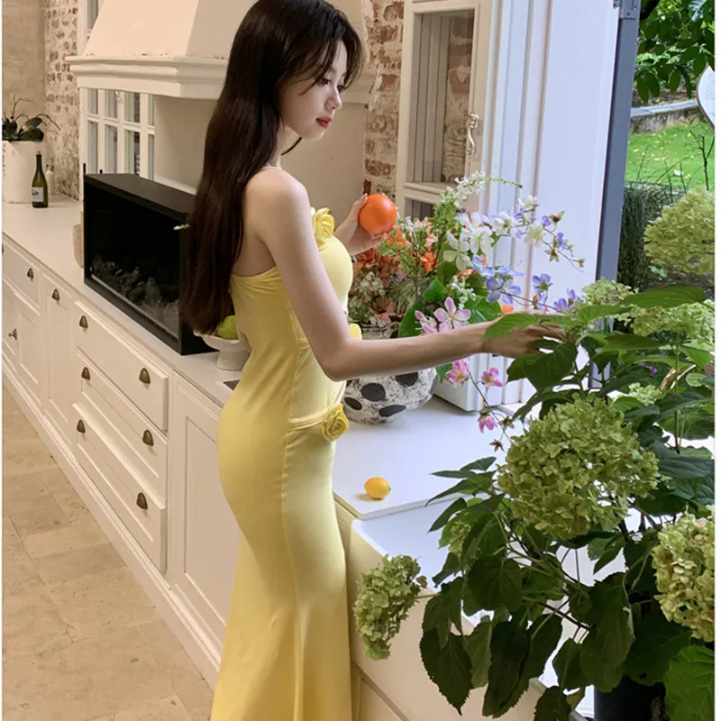 2025 verano Sexy Hottie Slip vestido ahuecado vestidos largos falda envolvente de cadera mujeres Casual moda Sweie Gilr Night Club disfraz