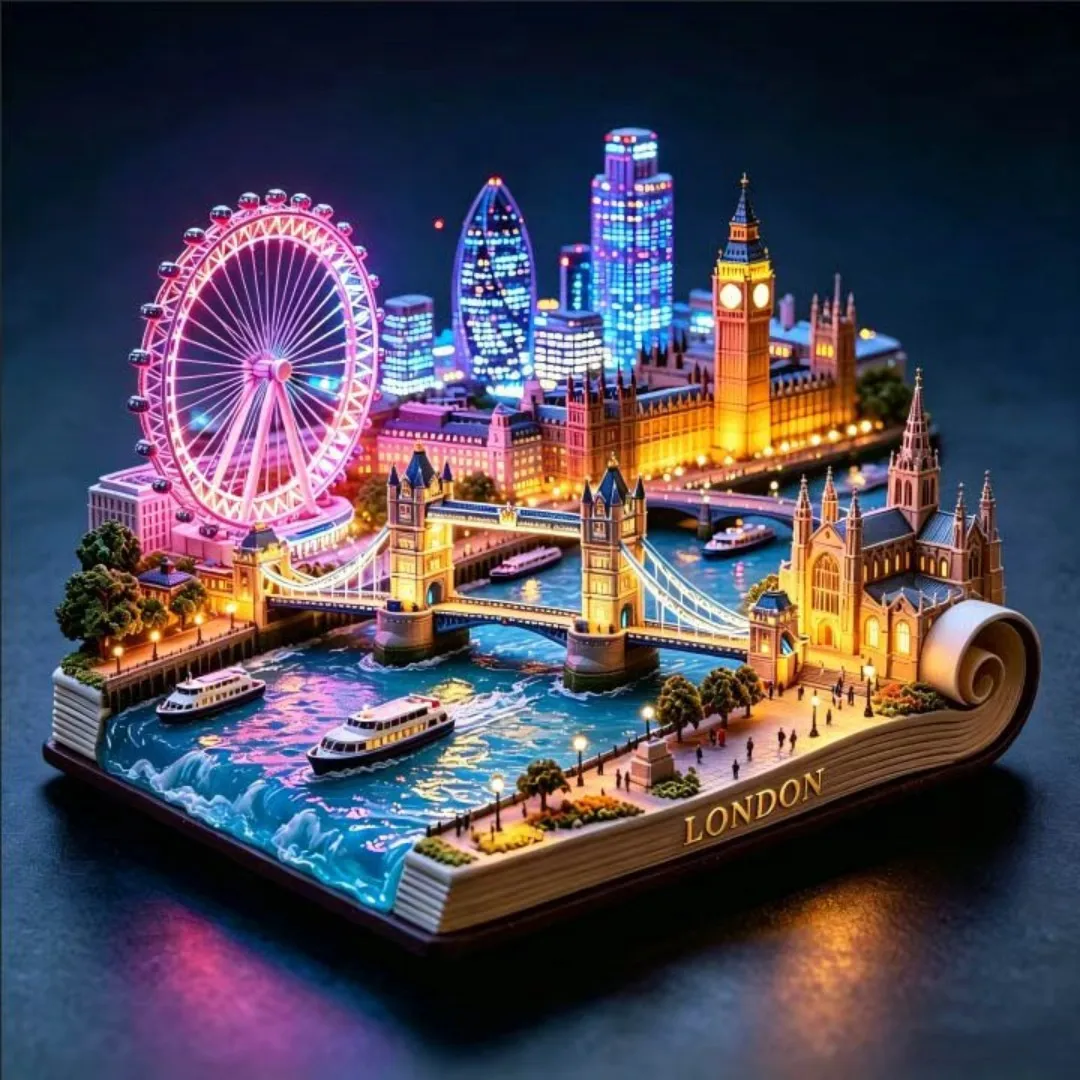 Great Britain Fridge Magnets Metal Alloy Material London Souvenirs England Tower Bridge Big Ben Fridge Stickers Wedding Gifts