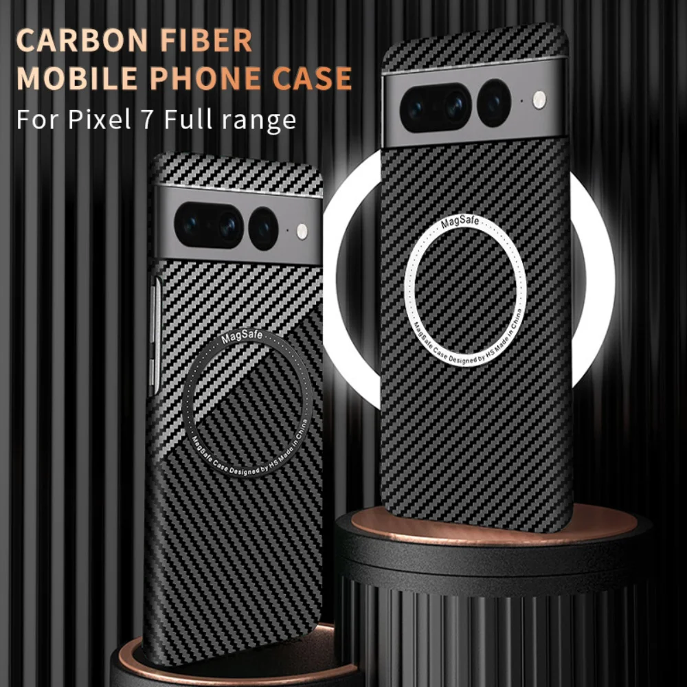 

Wireless Charge Leather for Google Pixel 7 8 Pro Case Carbon Fiber Magnetic for MagSafe Camera protect Cover Shell on Pixel 8 7a