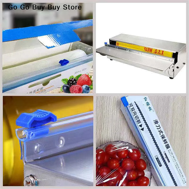 【CE】Home Plastic Wrap Dispensers And Foil Film Cutter Food Cling Film Cutter Stretch Tite Plastic Wrap Dispenser With Cutting