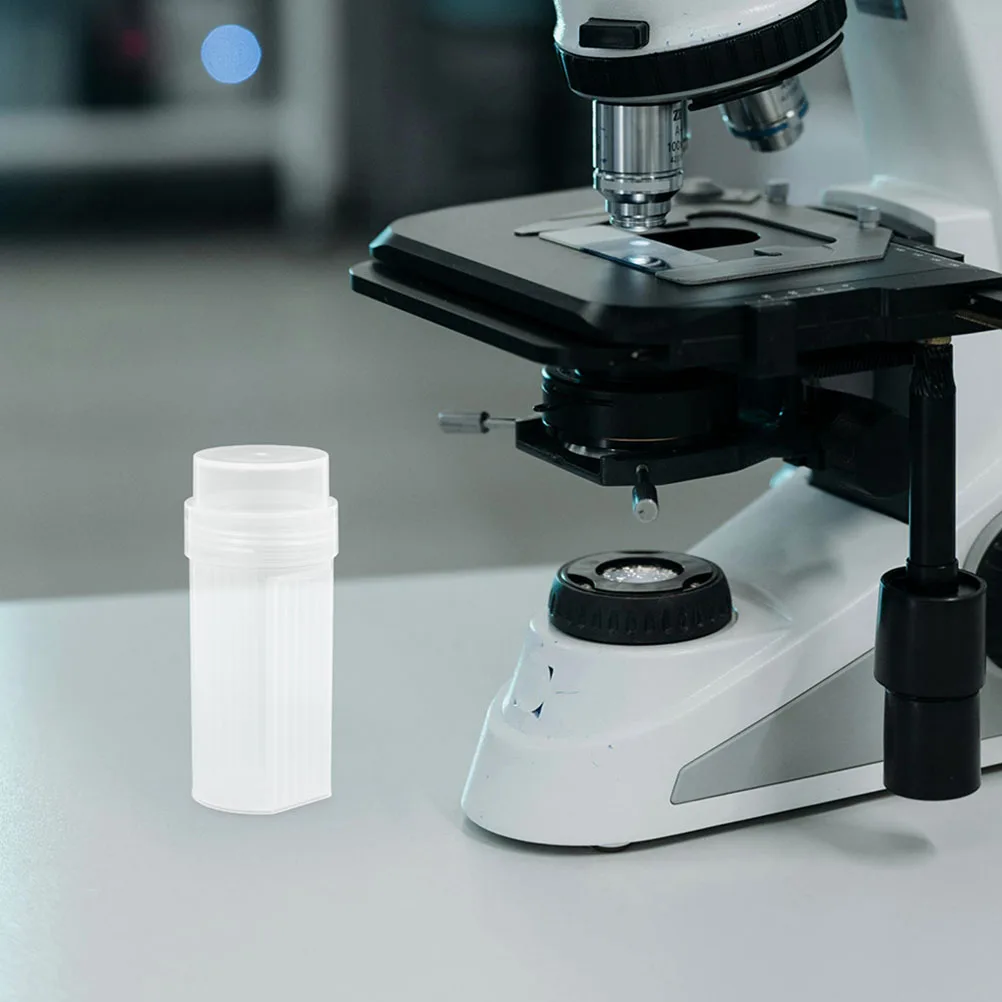

10pcs Slide Staining Cylinder Microscope Jar Transparent Plastic Container High Clarity Staining Rack Laboratory Bottle Easy