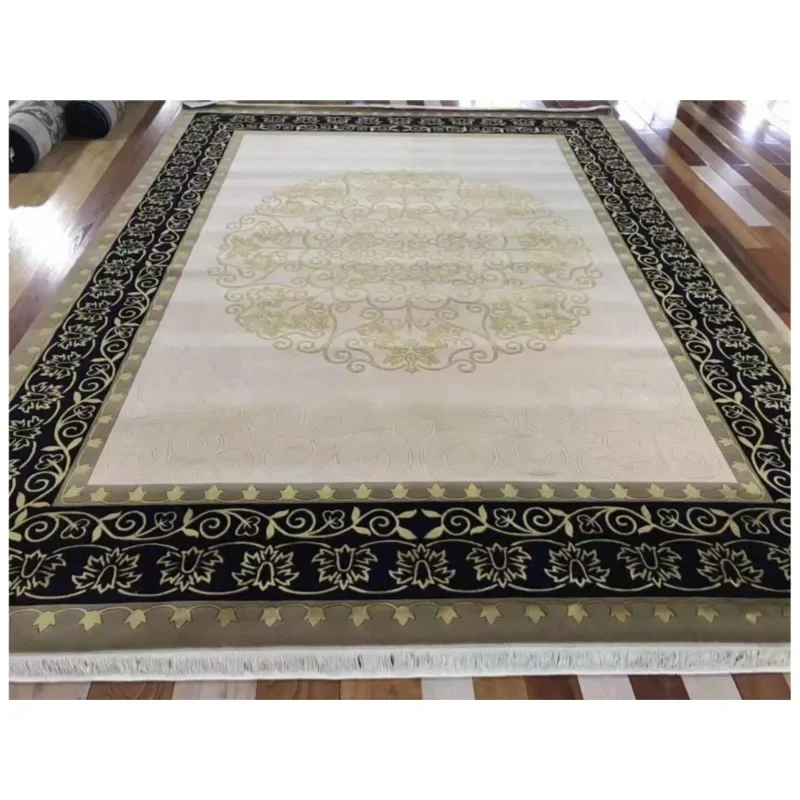 

Ultra-thin silk ultra-thin silk wool blanket Chinese geometric living room decoration