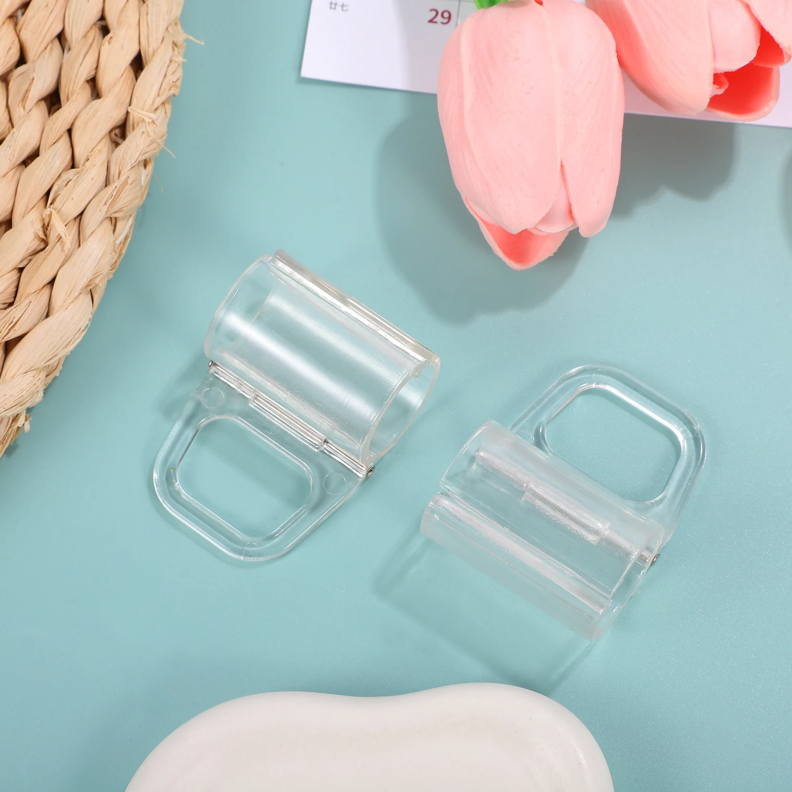 

4Pcs Plastic Valance Clips for Horizontal Blinds Replacement Curtain Clamps Decorative Blind Fixing Clip Home Use