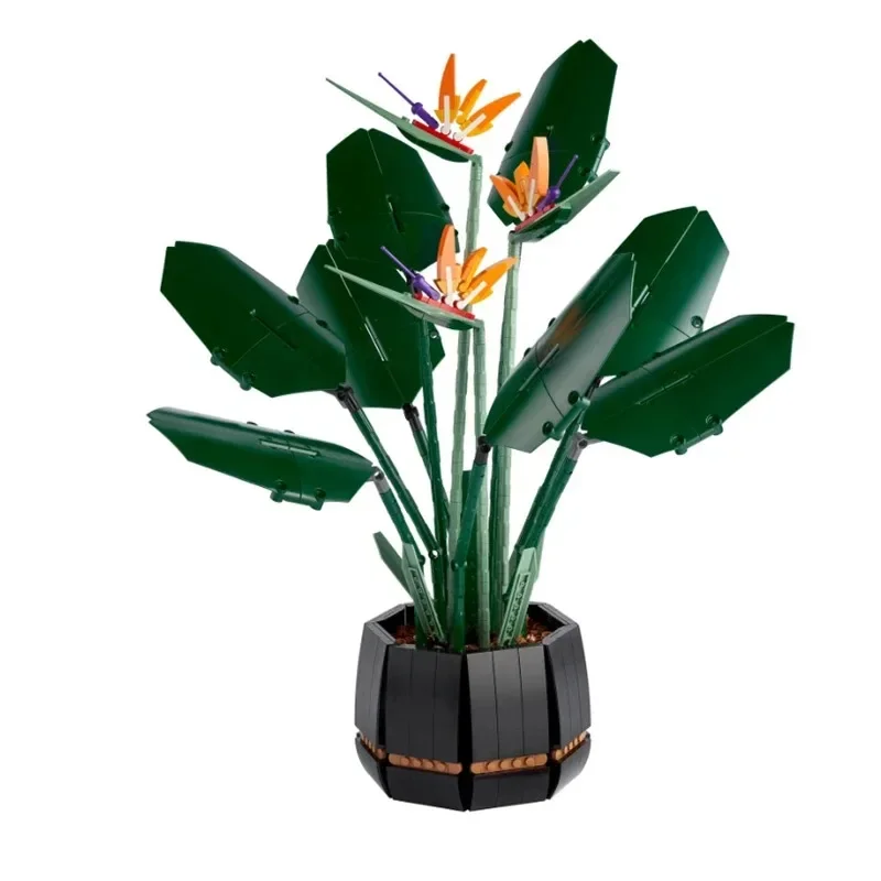 10289 Bird of Paradise Bouquet Building Blocks Set, Artificial Flower Plant Collection, Home Decor & Office Artwork Kids Adults