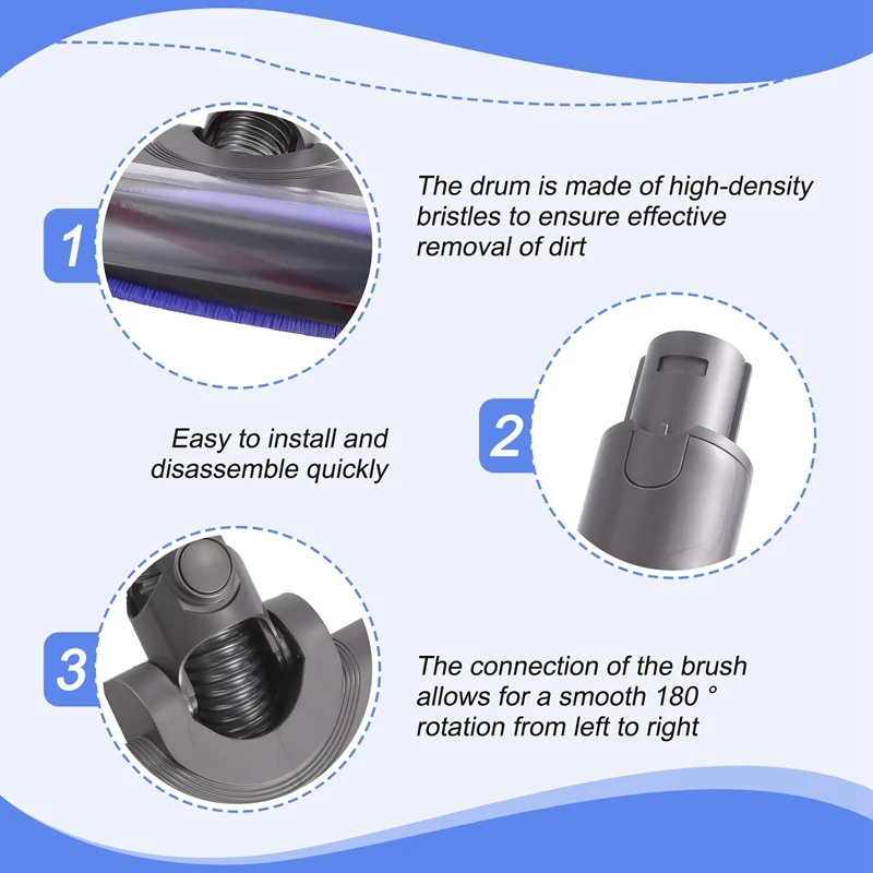 مكنسة كهربائية لاسلكية مع أضواء LED خضراء ، ملحقات فرشاة أرضية ، Dyson V6 ، DC58 ، DC59 ، DC61 ، DC62 ، DC74