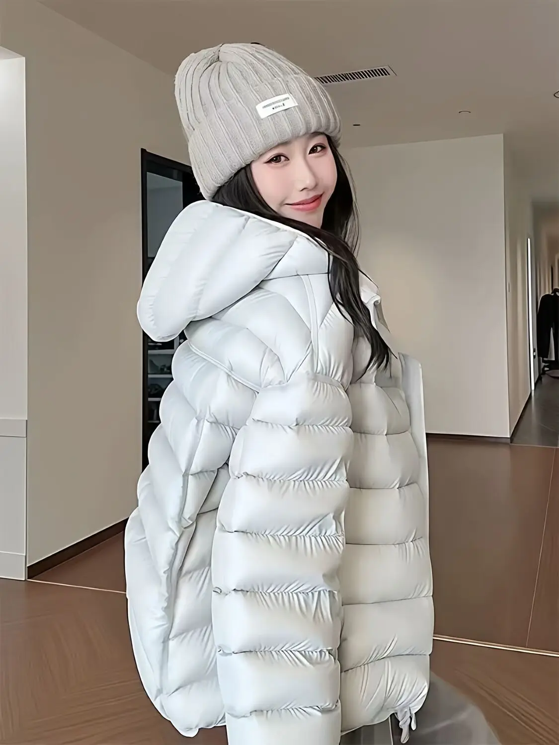 Hooded Down Coat Women Parkas 2026 New Winter Warm Cotton-padded Jacket Lady Short Outcoat Turtle Back Ladies Overwear Tide Tops