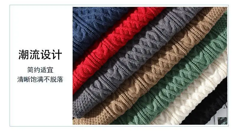 Neuer Herren-Strickpullover für Herbst und Winter, Weihnachtlicher Roter Pullover, Warmer Karo-Pullover für Studenten, Lässige Herrenjacke, Weiches, Warmes, Mehrschichtiges Oberteil – Detail 7
