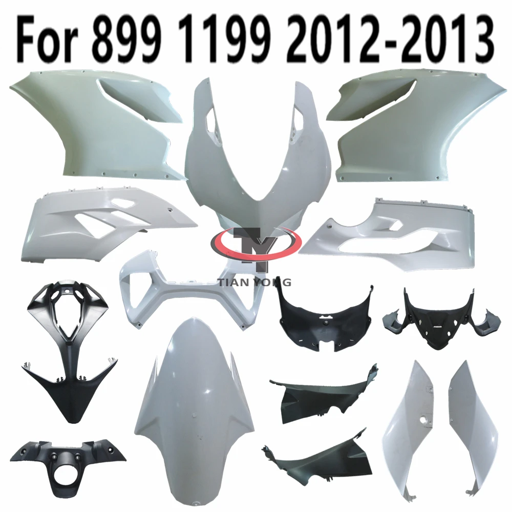 Unpainted Motorcycle For Ducati 899 1199 2012-2012 Bodywork Fairing Accessories Components Pack left and right