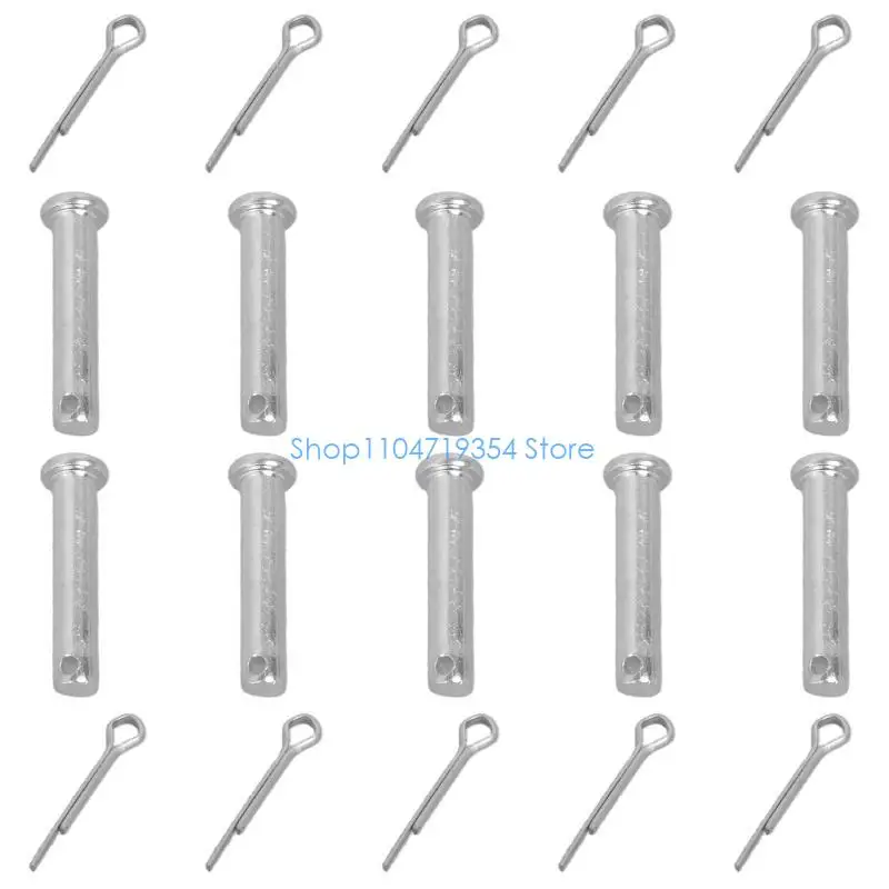 0XLD 10Pcs Stainless Steel Link Hinge Pin Fastening Bolts for Trailer Lock Enduring