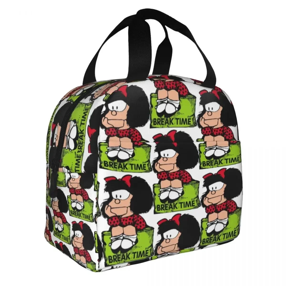 Mafalda Break Time Sitting Relaxing Position Insulated Lunch Bags Thermal Bag Meal Container Leakproof Lunch Box Tote Food Bag