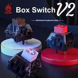 Kailh Box V2 przełącznik klawiatury 5 pinów biały czerwony brązowy przełącznik na niestandardowe DIY mechaniczna klawiatura RGB kompatybilny wiśniowy przełączniki MX