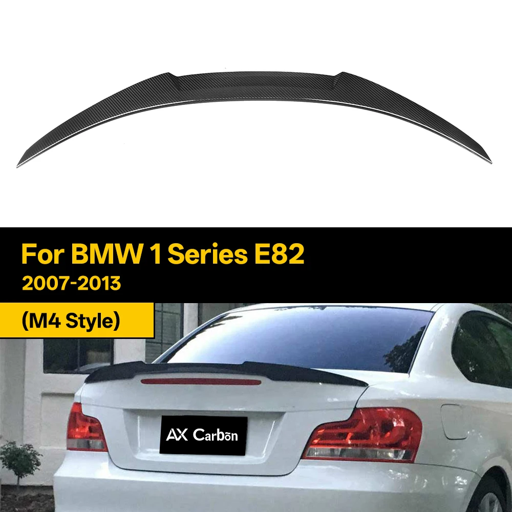 

Automotive Real Dry Carbon Technology 3*3 Carbon Fiber Rear Trunk Spoiler Boot Wing For BMW 1 Series E82 2007-2013