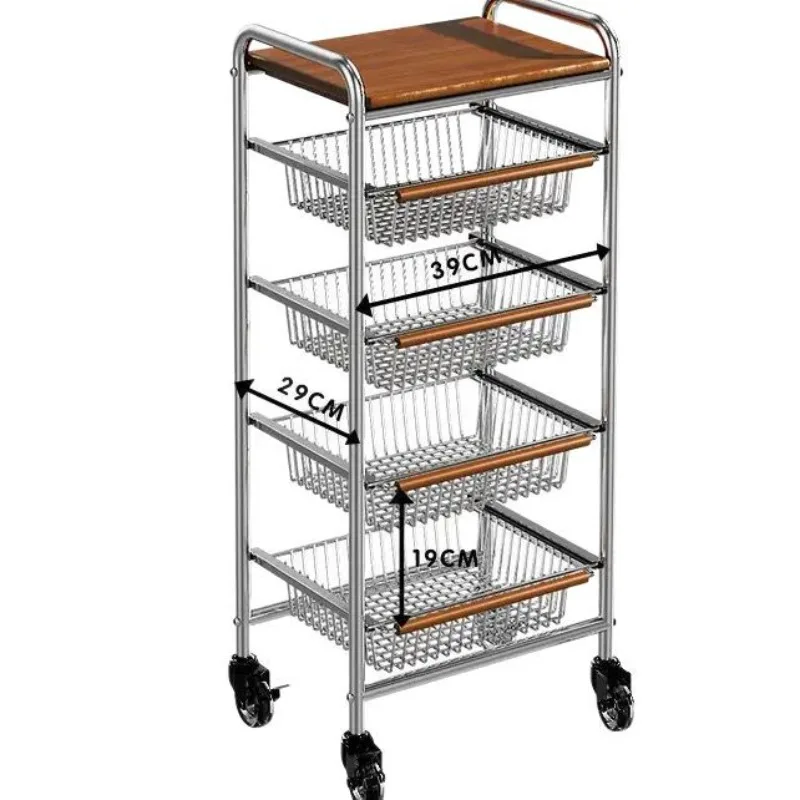 رف تخزين عربة الوجبات الخفيفة على الأرض، رف مطبخ متعدد الطبقات #1