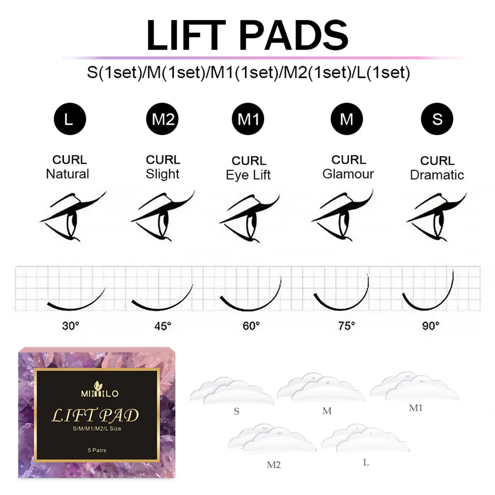 Semi-permanente Lash Lift and Tint Kit, Curling de cílios, Lash Extension Set, Lash Curling, Novo, 6-8 semanas