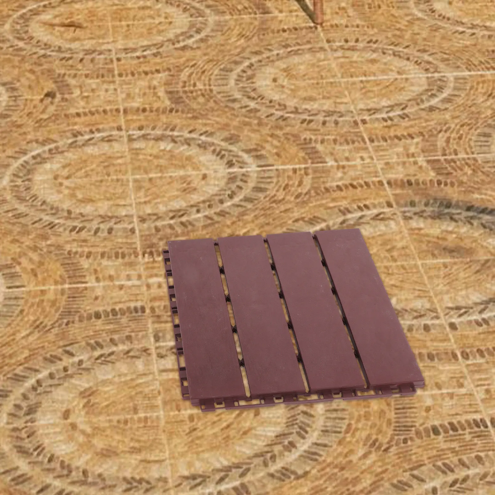 

6Pcs Plastic Outdoor Flooring Strong PP Material Interlocking Deck Tiles Patio Balcony Garden Anti Slip All Weather Outdoor