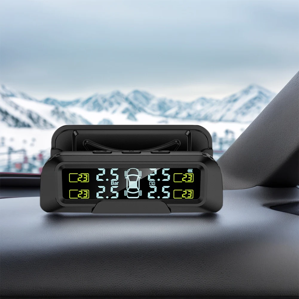 

Система контроля давления в шинах с 4 датчиками USB/солнечная TPMS-система для автомобилей, внедорожников, седанов