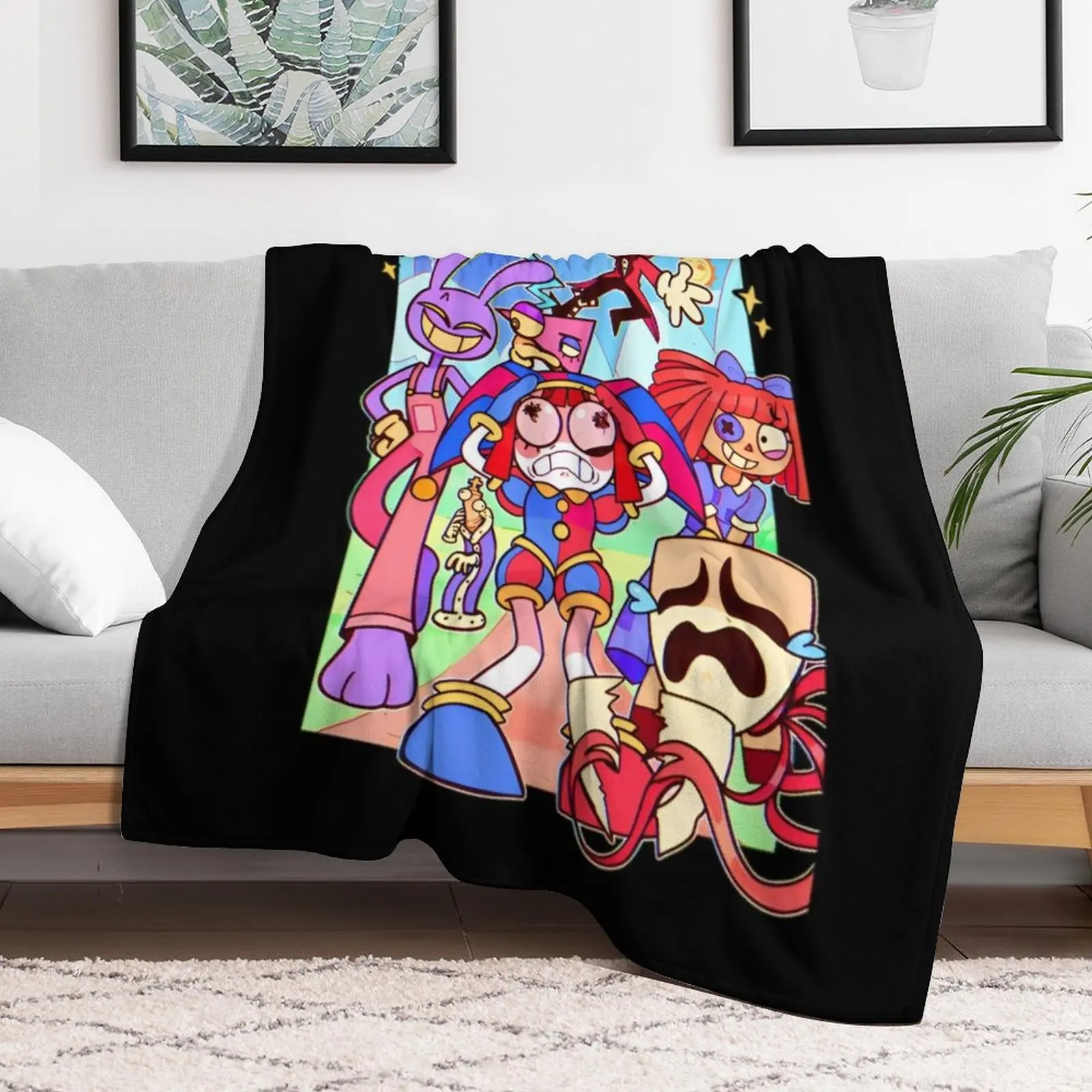 The Amazing Digital Circus Retro Throw Blanket funny gift Luxury sofa bed Blankets