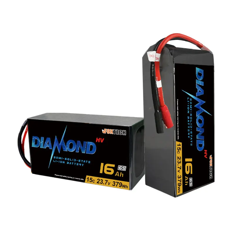 

Foxtech Custom Diamond HV Series Semi Solid State 6S 16000mAh 16Ah Lithium Ion Battery for VTOL Multirotors