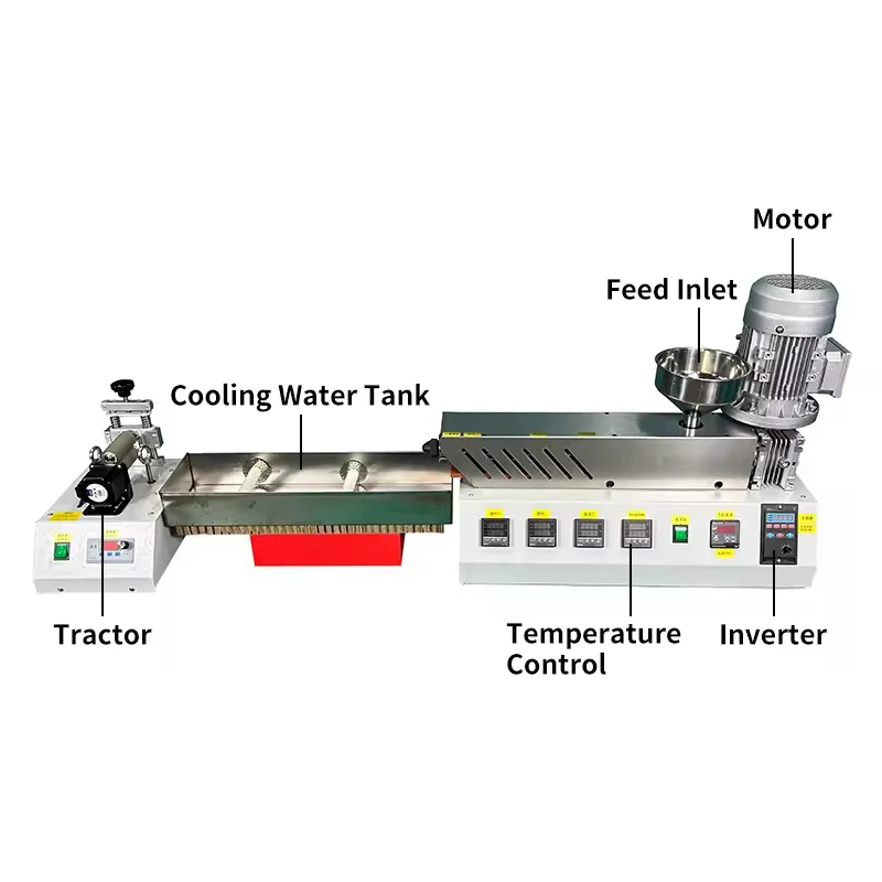 

750W High Torque Single Screw Extruder with PID Temp Control & Cooling Water Tank for PE PP ABS PET Granules