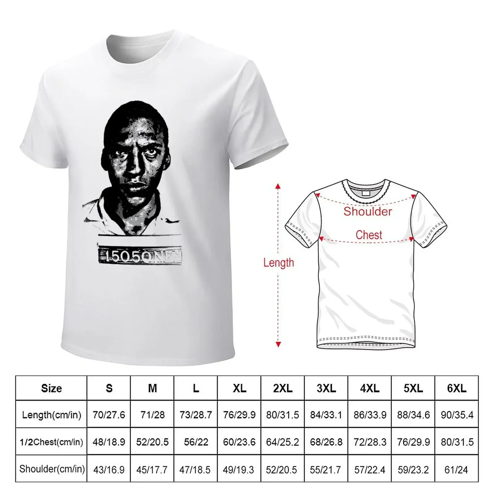 Bayard Rustin Mugshot-1944 (Resisting the draft) T-Shirt oversized tops vintage clothes mens t shirts